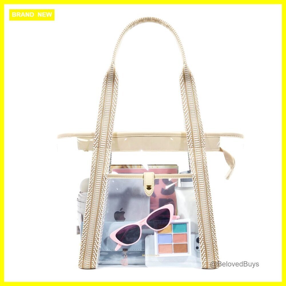 Stadium Approved Clear Tote Bag with Guitar Strap for Concerts Sports Events